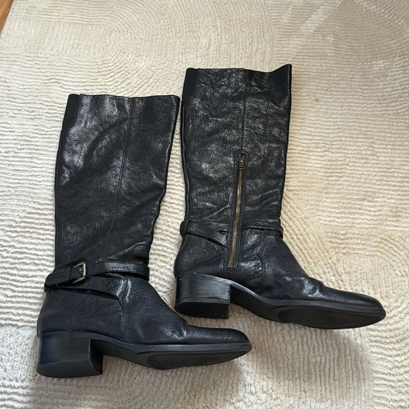 Circa Joan David Sz 9 1/2 black leather tall boots - Picture 2 of 11